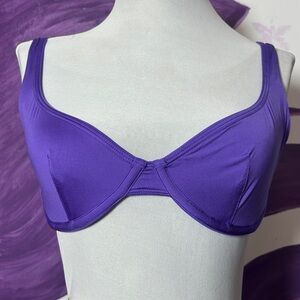 CUUP Purple Bikini Top size 6 NWT